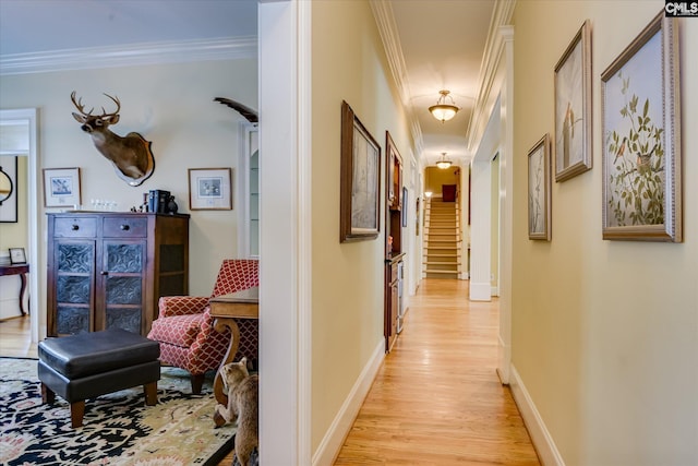 3450 Summerland Hwy, Leesville, SC 29070 - corridor featuring light wood-type flooring and ornamental molding