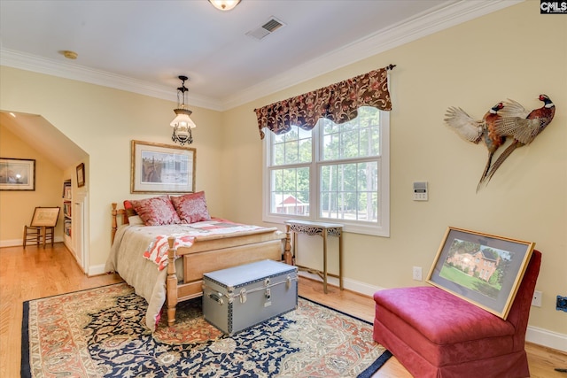 3450 Summerland Hwy, Leesville, SC 29070 - bedroom featuring ornamental molding and light wood-style flooring