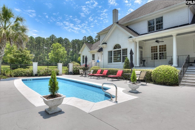 3450 Summerland Hwy, Leesville, SC 29070 - view of swimming pool with ceiling fan and a patio area