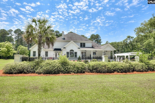 3450 Summerland Hwy, Leesville, SC 29070 - back of house with a chimney and stucco siding