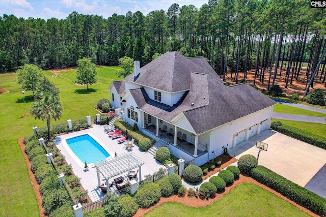 3450 Summerland Hwy, Leesville, SC 29070 - aerial view of property and surrounding area with a pool