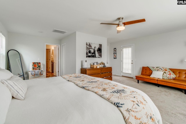 1056 Turtle Stone Rd, Blythewood, SC 29016 - carpeted bedroom featuring multiple windows and a ceiling fan