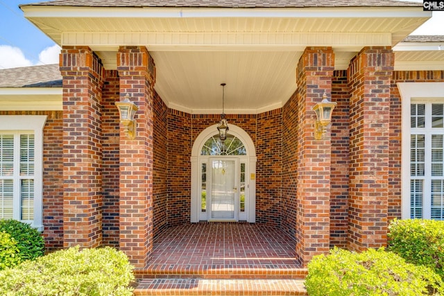 201 Arcadia Lakes Dr, Columbia, SC 29206 - property entrance featuring brick siding and roof with shingles