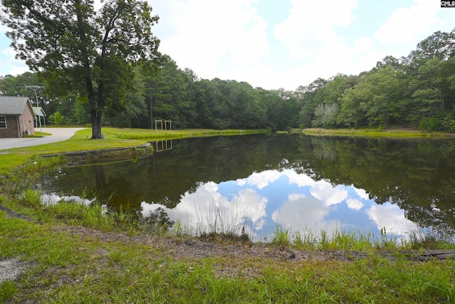 5404 Fairview Rd, Batesburg, SC 29006 - water view featuring a heavily wooded area