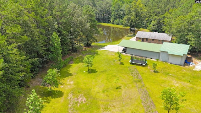 5404 Fairview Rd, Batesburg, SC 29006 - aerial view of property and surrounding area featuring a large body of water and a forest