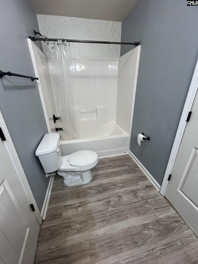 127 Brooklet Dr, Lexington, SC 29072 - bathroom featuring shower / tub combination and wood finished floors