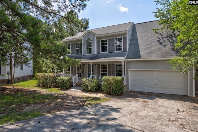 211 Glendevon Way, Columbia, SC 29229 - colonial inspired home with a porch, driveway, and an attached garage