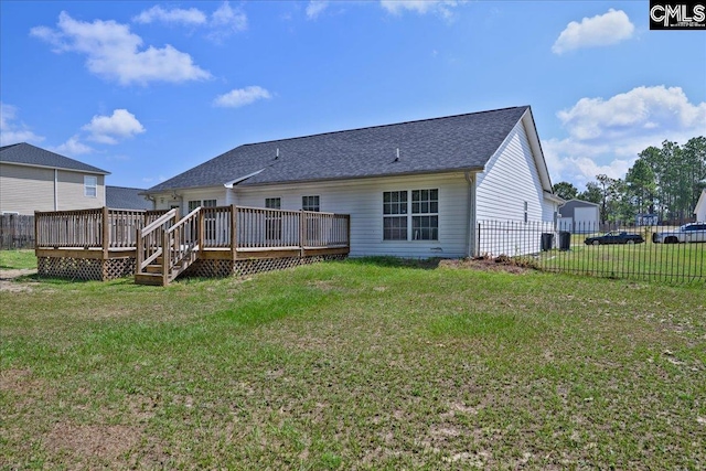 27 Lacebark Ln, Elgin, SC 29045 - rear view of property featuring a wooden deck and roof with shingles