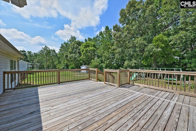 27 Lacebark Ln, Elgin, SC 29045 - wooden deck with a shed