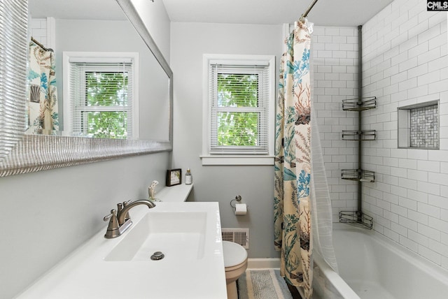 1159 Starview Dr, West Columbia, SC 29172 - full bathroom featuring shower / tub combo with curtain and vanity