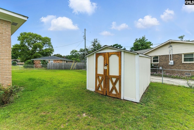 1159 Starview Dr, West Columbia, SC 29172 - view of shed featuring a fenced backyard