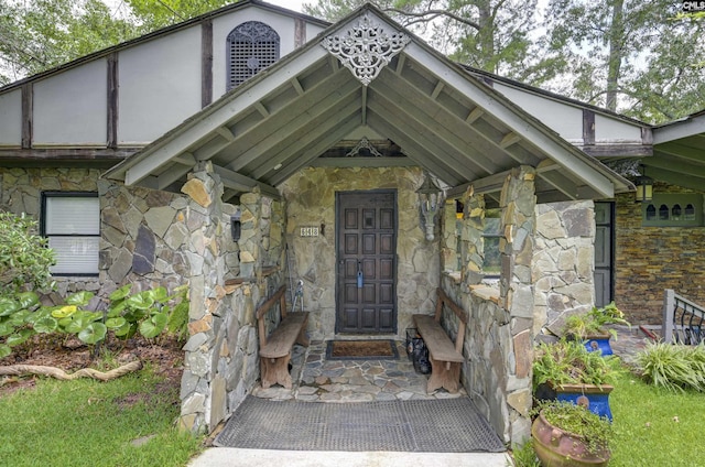 648 E Point Dr, Gilbert, SC 29054 - view of exterior entry with stone siding