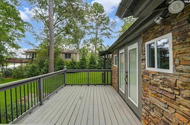 648 E Point Dr, Gilbert, SC 29054 - wooden deck with a yard