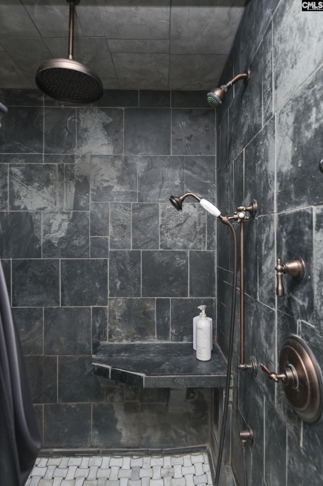 648 E Point Dr, Gilbert, SC 29054 - bathroom featuring tiled shower