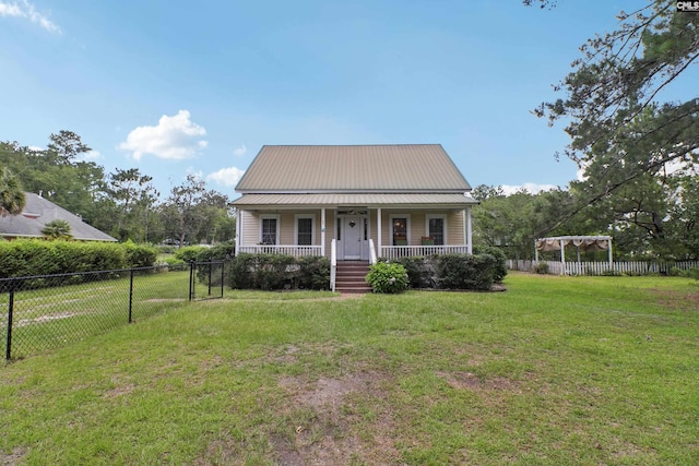 106 Singing Pines Dr, West Columbia, SC 29073 - view of front facade featuring covered porch and a metal roof