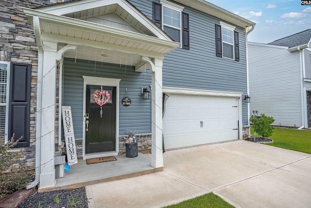 181 Prismatic Way, Lexington, SC 29072 - view of front of house featuring stone siding, driveway, and a garage