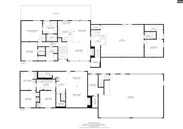1037 Ridgeview Cir, Elgin, SC 29045 - view of floor plan / room layout