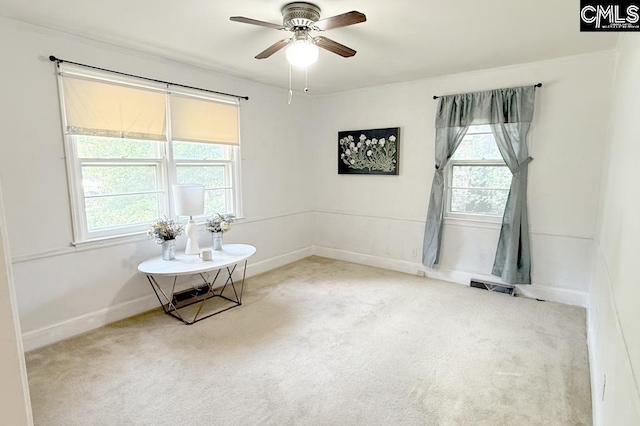 224 17th St, West Columbia, SC 29169 - unfurnished room with carpet, healthy amount of natural light, and ceiling fan
