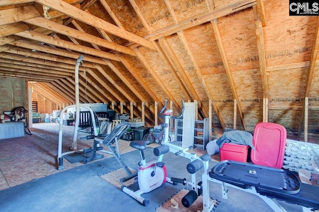 view of attic