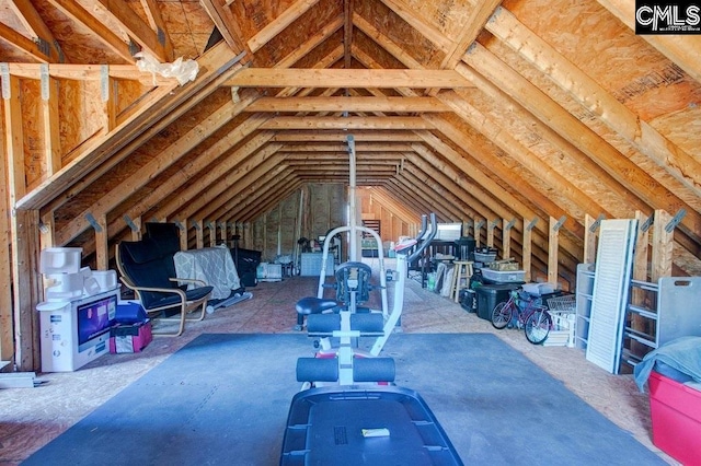 view of attic