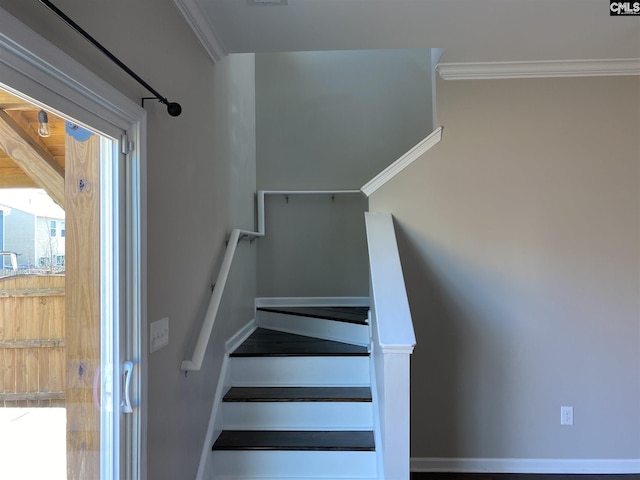 stairway with ornamental molding