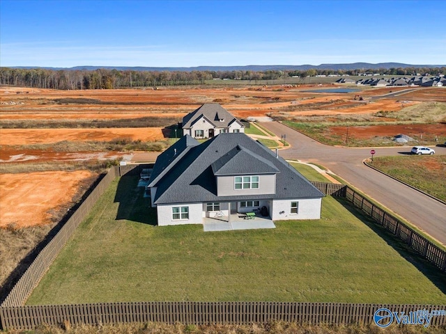 aerial view featuring a rural view