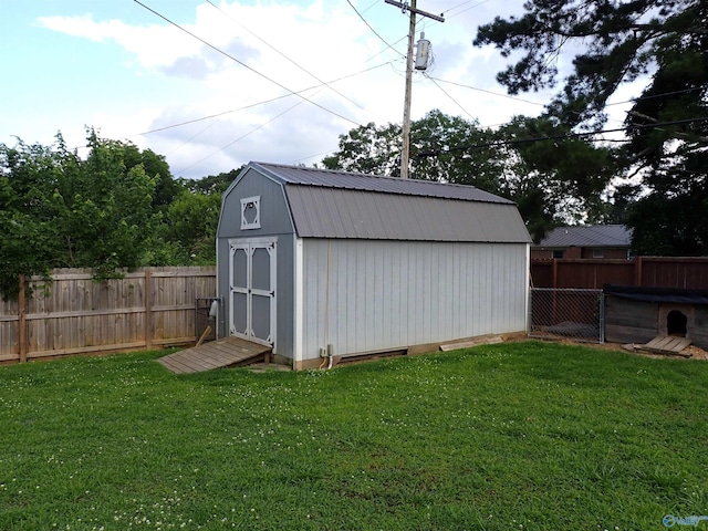 724 Frost St SW, Hartselle, AL 35640 - view of shed featuring a fenced backyard