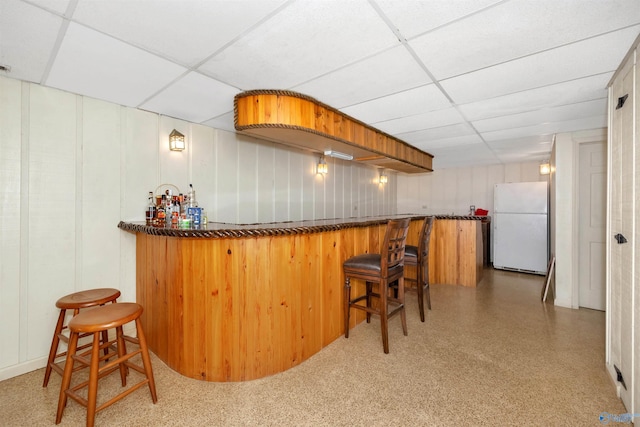 16904 Linton Rd, Athens, AL 35613 - indoor bar with freestanding refrigerator and a drop ceiling