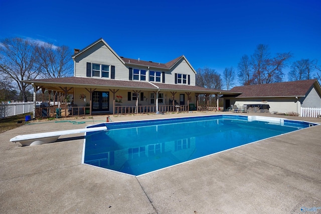 16904 Linton Rd, Athens, AL 35613 - view of pool featuring a diving board and a patio