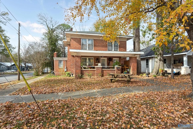 front facade with covered porch