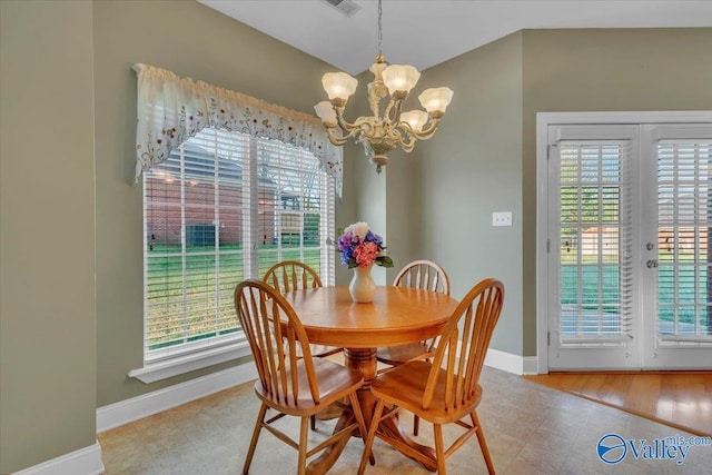 147 Singletree Dr, Hazel Green, AL 35750 - dining room with a notable chandelier and baseboards