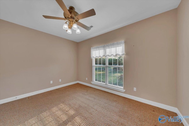 147 Singletree Dr, Hazel Green, AL 35750 - carpeted empty room featuring baseboards and ceiling fan