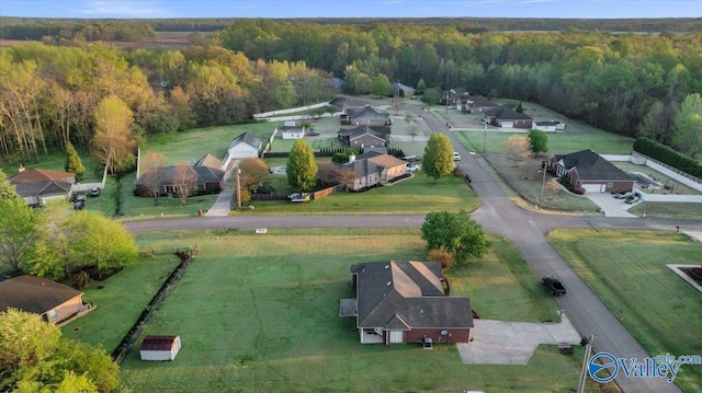 147 Singletree Dr, Hazel Green, AL 35750 - birds eye view of property with a wooded view