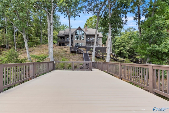 view of wooden deck