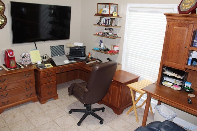 office featuring light tile patterned floors