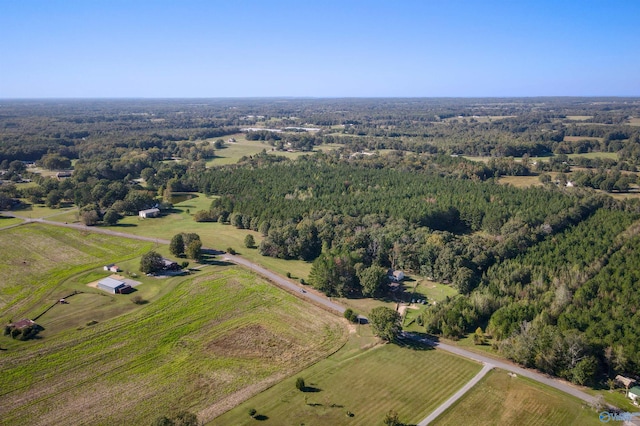 drone / aerial view featuring a rural view