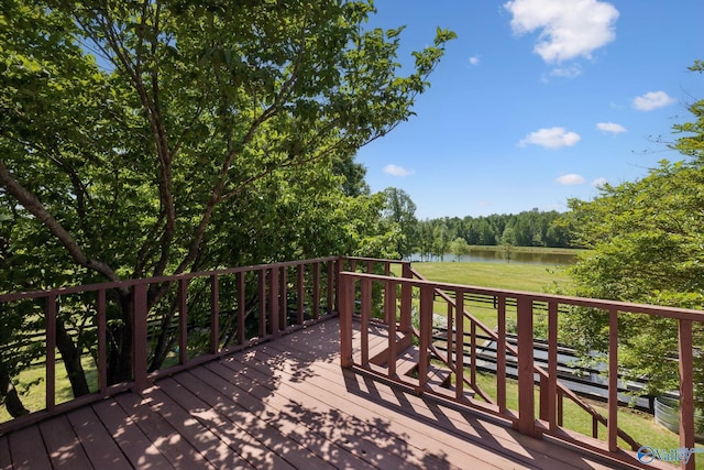 7734 Upper Snake Rd, Athens, AL 35614 - deck with a water view