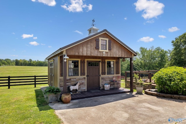 7734 Upper Snake Rd, Athens, AL 35614 - view of outbuilding with fence and an outbuilding