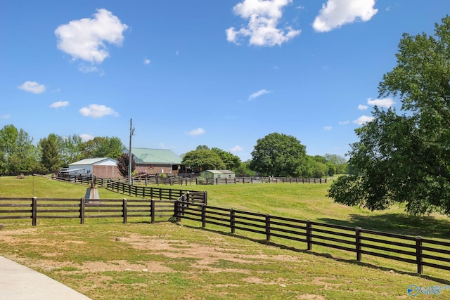 7734 Upper Snake Rd, Athens, AL 35614 - view of yard featuring an exterior structure, a rural view, and an outdoor structure