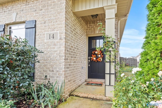 view of doorway to property