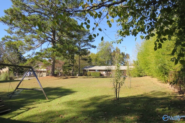 view of yard featuring a playground