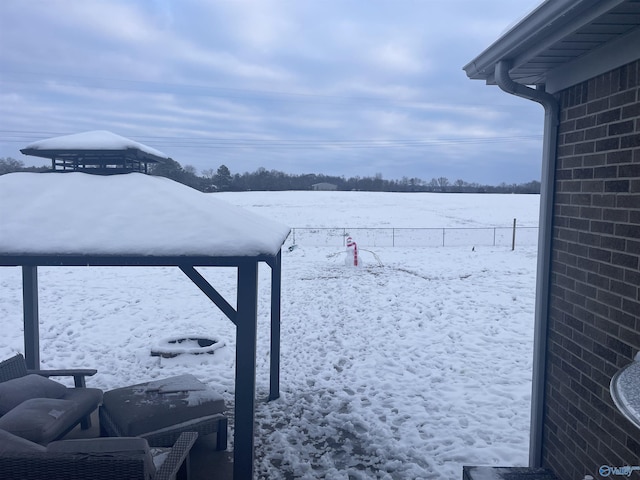 view of snowy yard