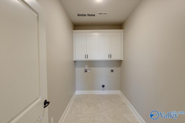 BELLEWOOD-B Mallard Dr, Madison, AL 35756 - washroom featuring hookup for an electric dryer, washer hookup, and cabinet space