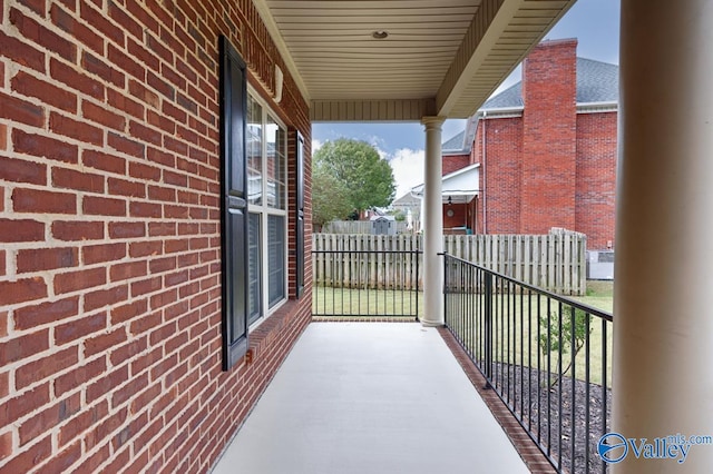 balcony with a porch