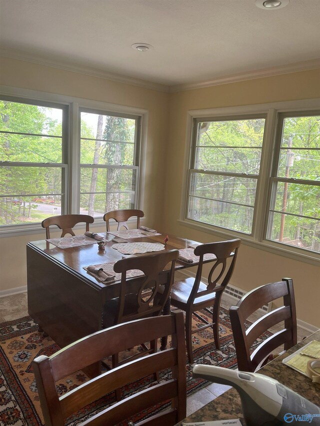 6818 Criner Rd SE, Huntsville, AL 35802 - dining area featuring plenty of natural light, baseboards, and crown molding