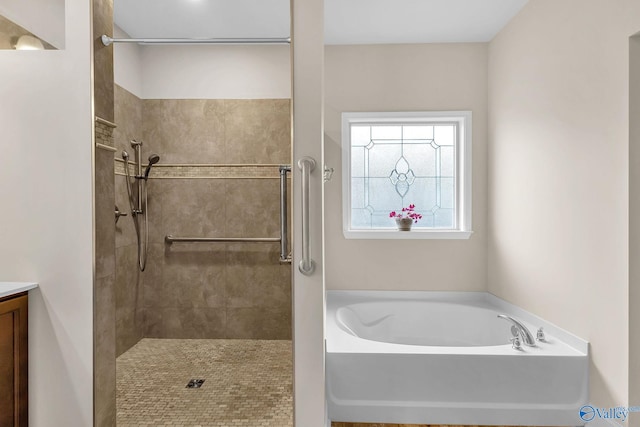 158 Kenton Ln, Madison, AL 35756 - full bath featuring tiled shower, vanity, and a bath