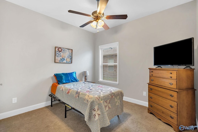158 Kenton Ln, Madison, AL 35756 - bedroom featuring carpet floors, baseboards, and ceiling fan