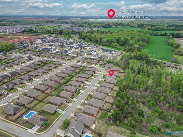 158 Kenton Ln, Madison, AL 35756 - birds eye view of property with a residential view