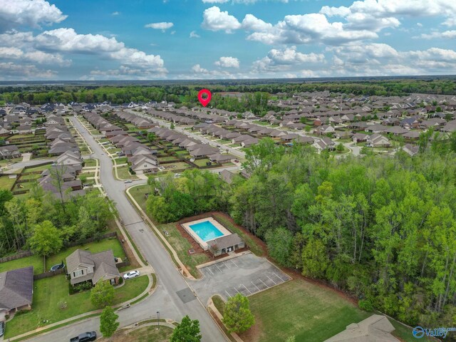 158 Kenton Ln, Madison, AL 35756 - aerial view featuring a residential view