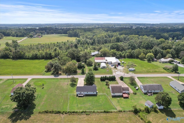 bird's eye view featuring a rural view